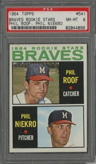 1964 Topps #541 Phil Niekro Rookie Card – PSA NM-MT 8